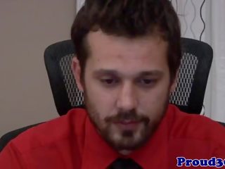 Gay perfected amateur jerking off in the office